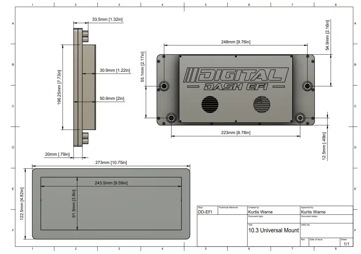 10.3″ Standard Dash – Universal Mount - Image 5