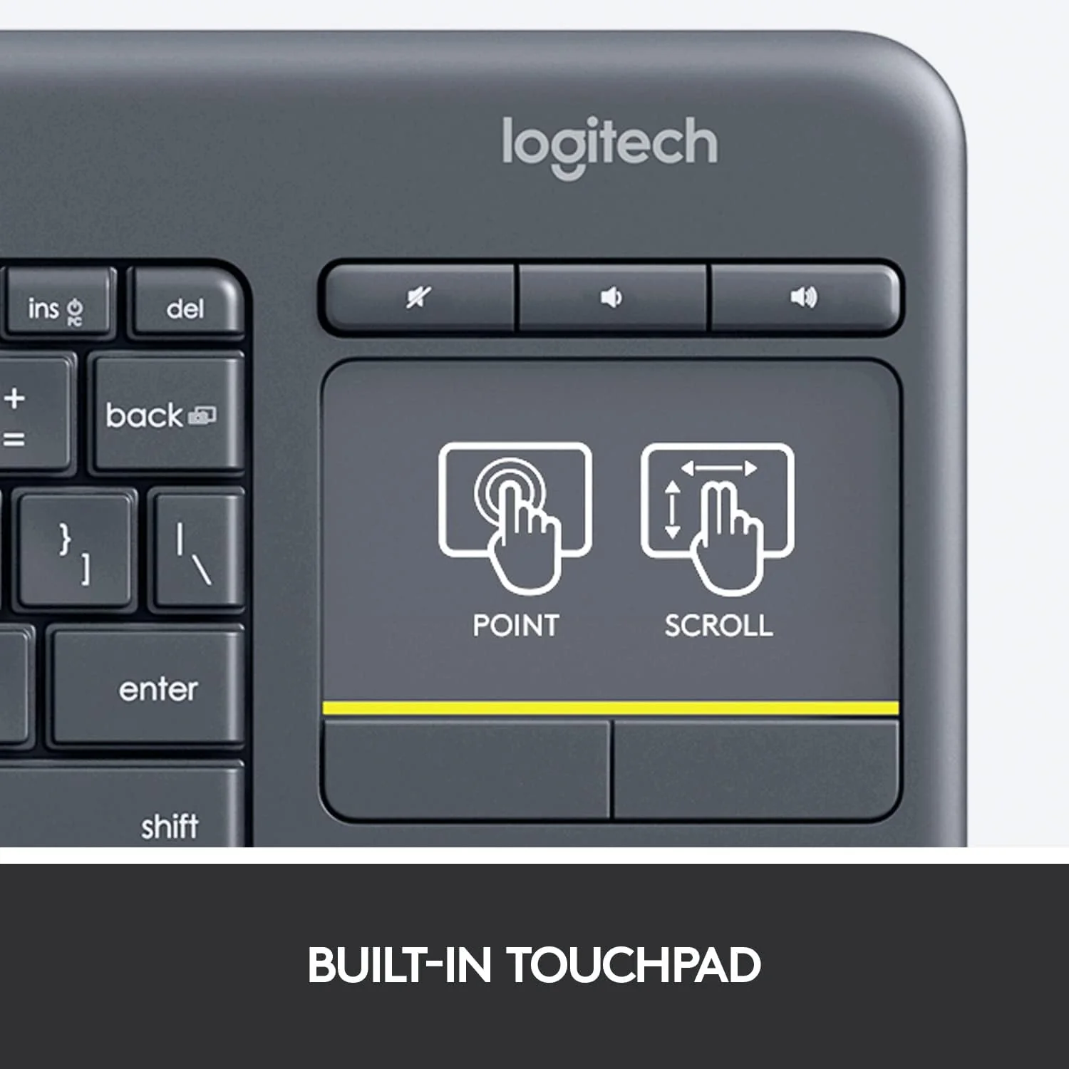 Full Size Wireless Keyboard and Touchpad - Image 3